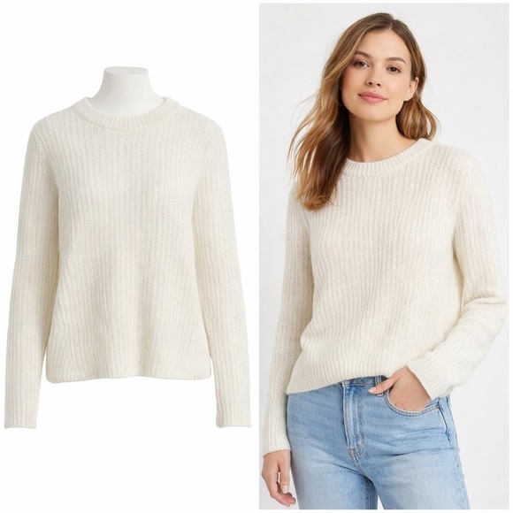Banana Republic Sweaters - Banana Republic | Ivory Alpaca Blend Knit Sweater | M